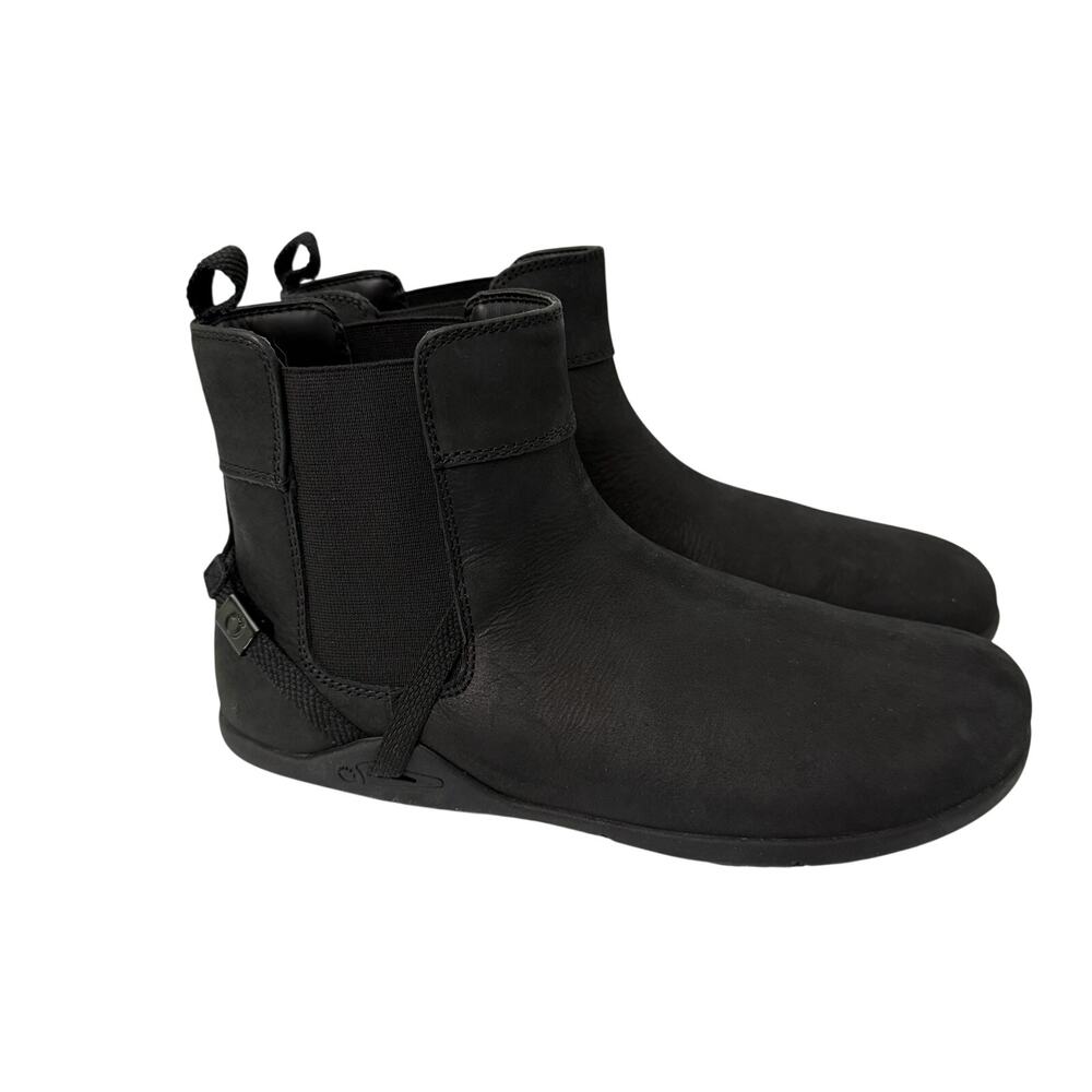 Xero Tari Boots Womens Size 9.5 Black Leather Chelsea Barefoot Minimalist Shoes